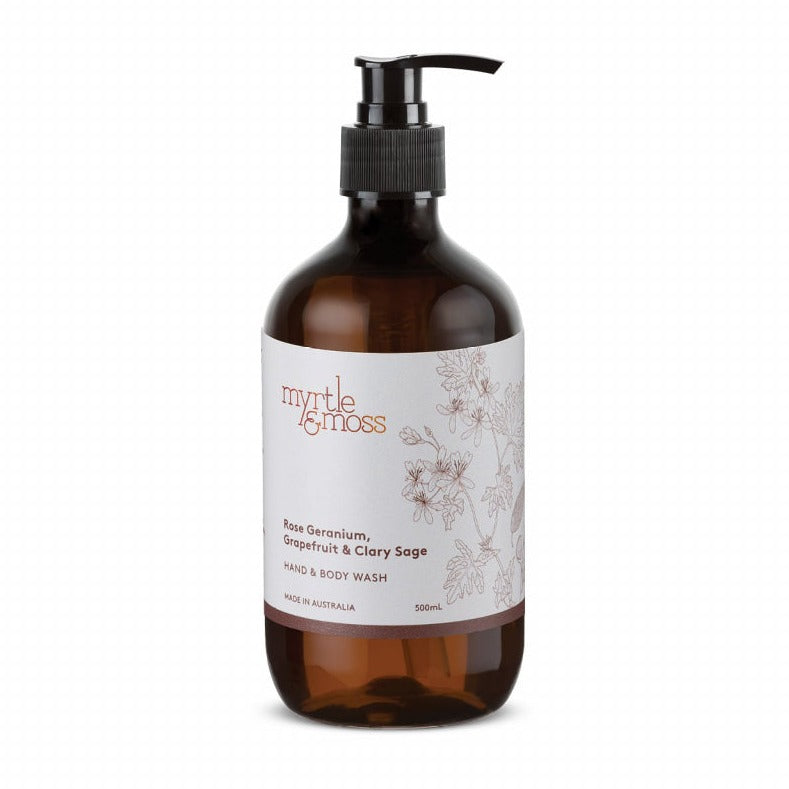 Rose Geranium, Grapefruit & Clary Sage- Hand and Body Wash