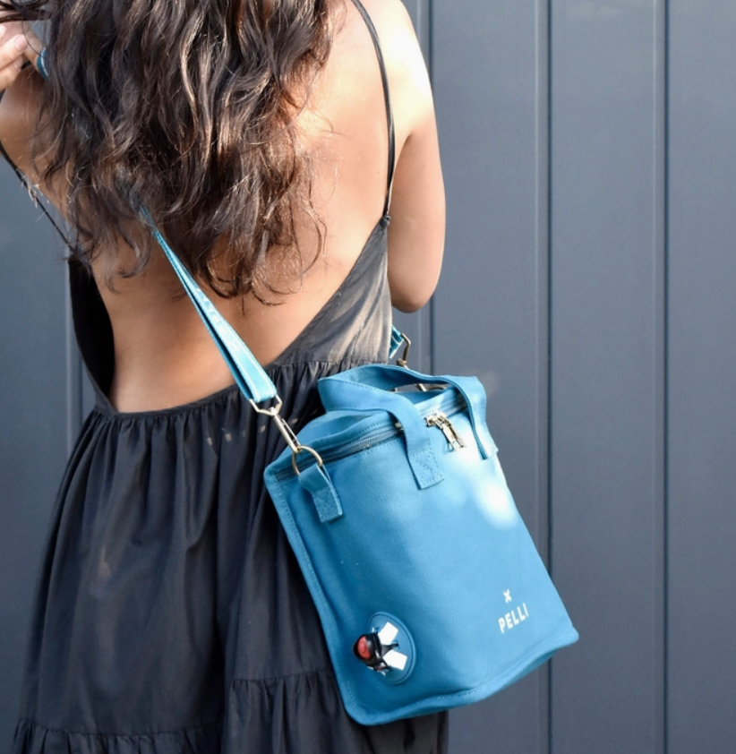 Outside of the Box Cask - Wine Cask Cooler Bag - Dark Teal Blue