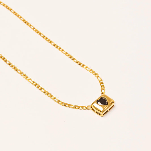 Love Lock Pendant Necklace in 18k Gold Plated