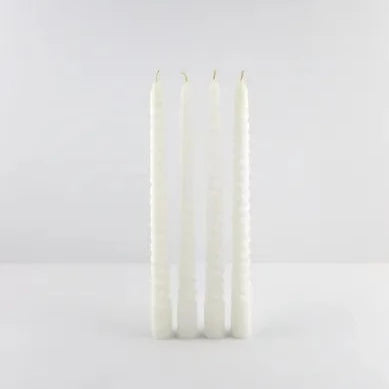 Twisted Candles - White