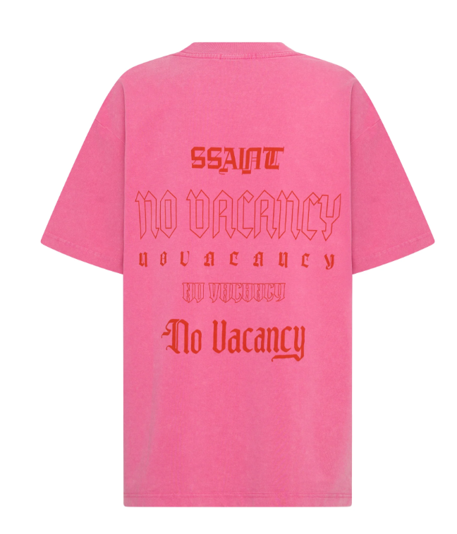 No Vacancy Dark Pink Tee One Size