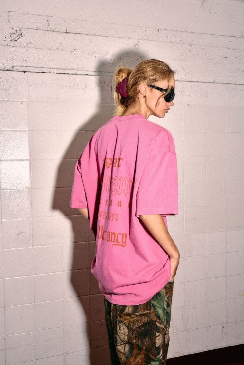 No Vacancy Dark Pink Tee One Size