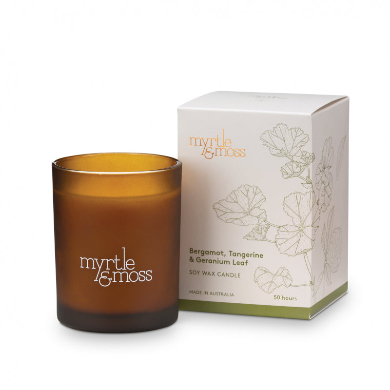 Bergamot Rind, Tangerine & Geranium Leaf- Wax Candle